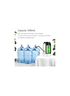 Generic Other HUAPPNIO Water Bottle Pump Electric Portable USB Charging for 5 Gallon Water Bottle with 1200MAH Battery Powered Black  - Image 4