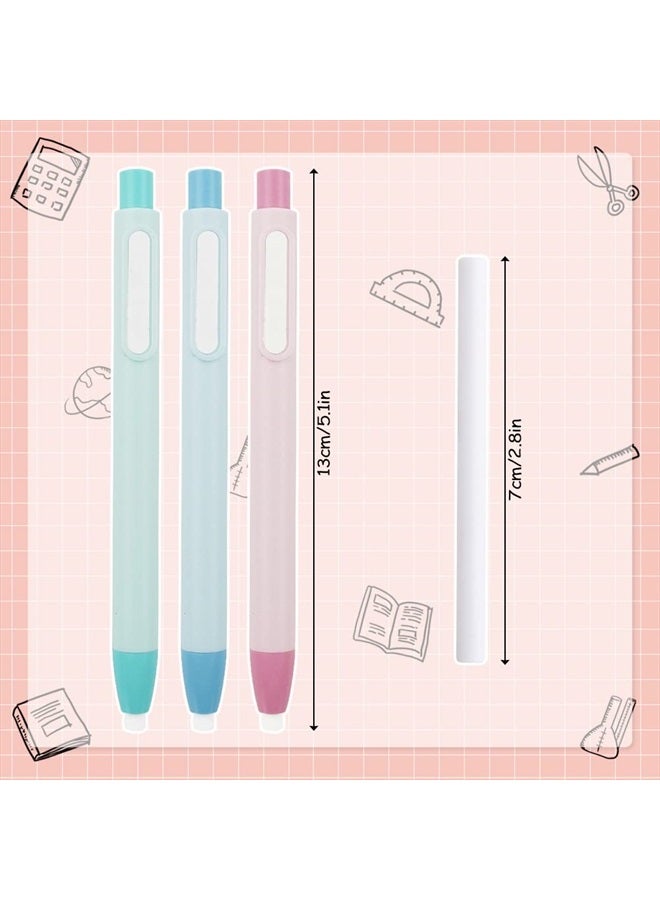 Geluode 6Pcs Retractable Click Eraser with 6Pcs Refill Erasers, Colourful Premium Pen Style Rubber Stick Erasers Mechanical Grip Eraser for Kids Students Artist Painting Writing  - Image 2