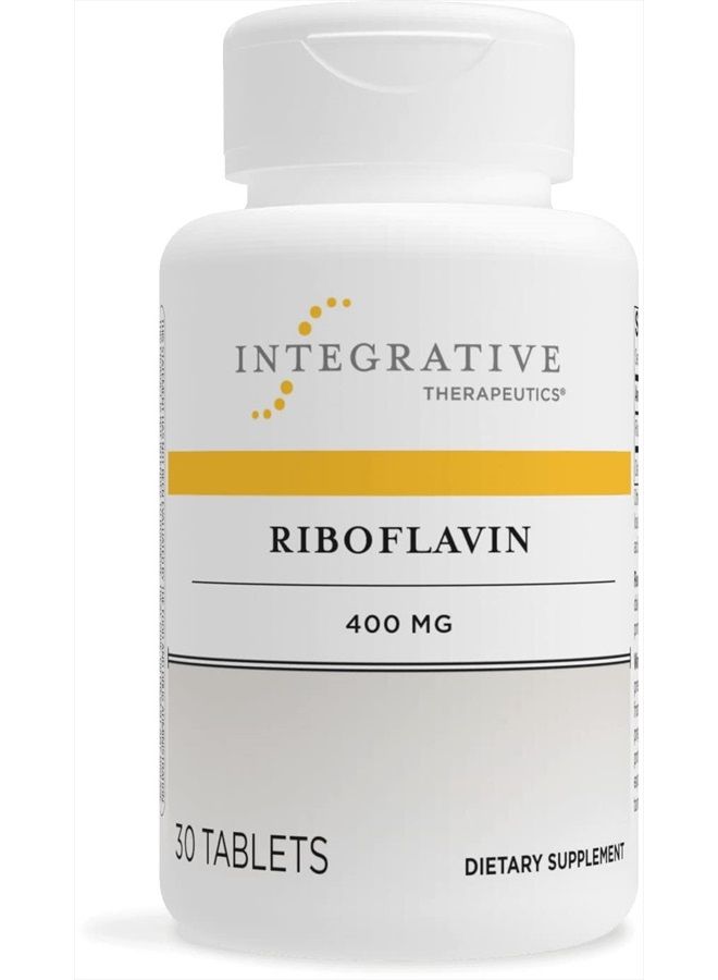 Integrative Therapeutics Riboflavin - Cellular Energy and Red Blood Cell Production Support* - Vitamin B2 Supplement - High Potency - 30 400 mg Tablets - Image 1