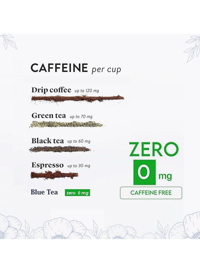 BLUE TEA Butterfly Pea Flower Tea 100 Tea Bags Plant Based ANTIOXIDANT RICH Aparajita Shankhpushpi Caffeine Free Detox Tea Flower Based Herbal Tea Non-GMO Vegan Featured In Shark Tank Ziplock Pouch - Image 5
