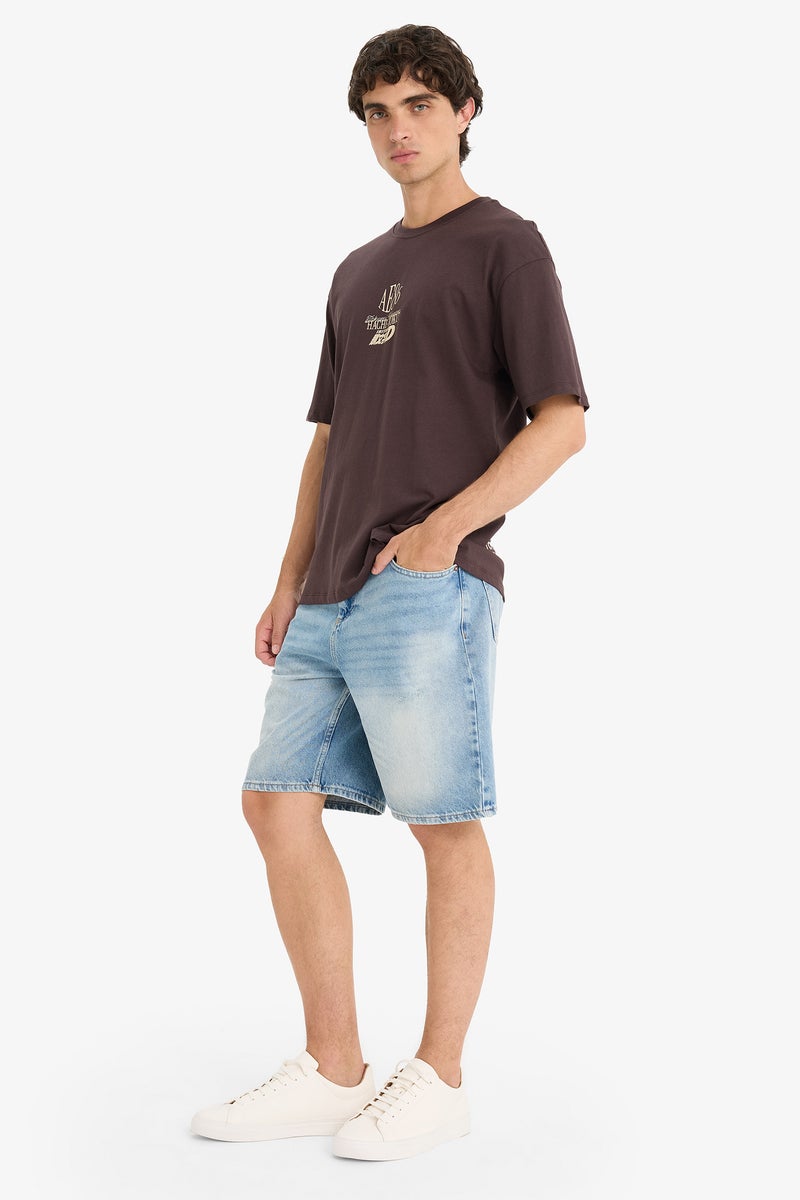 DeFacto Man Regular Fit Jean Jean Bermuda - Image 5