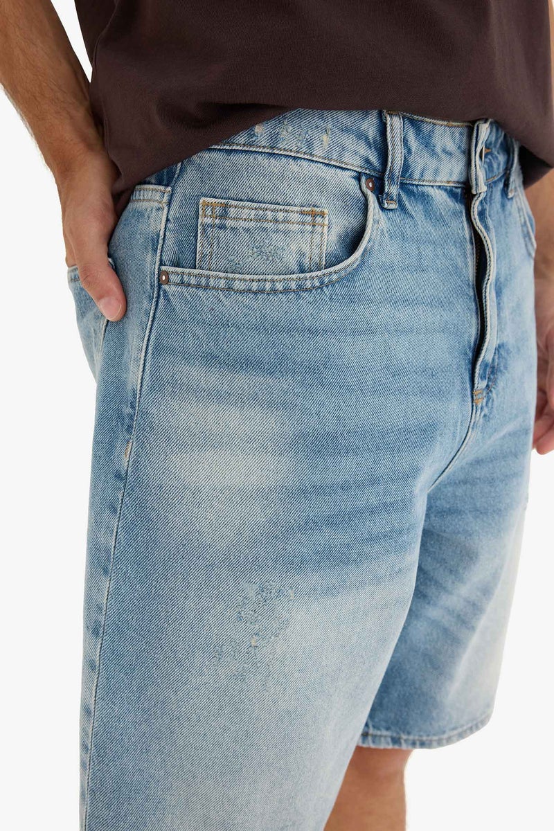 DeFacto Man Regular Fit Jean Jean Bermuda - Image 4