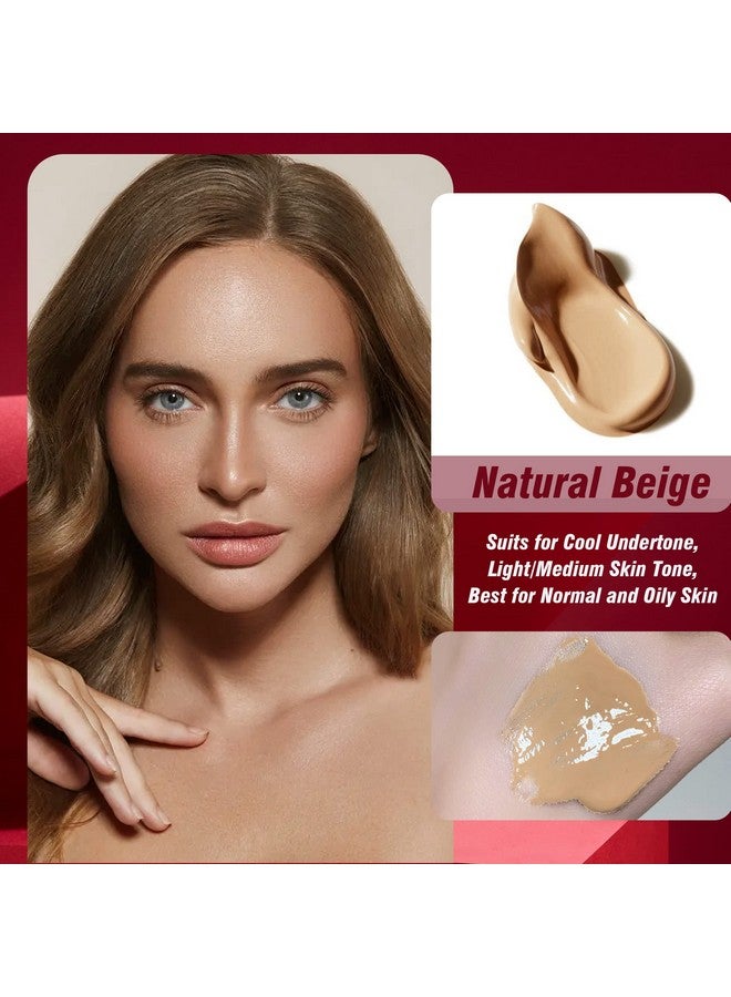 FV Waterproof Foundation Flawess Lightweight Matte Liquid Foundation Makeup For Normal & Oily Skin Long Lasting Medium Coverage Face Makeup Conceal Pore 30G 1.05Fl/Oz Beige - Image 3