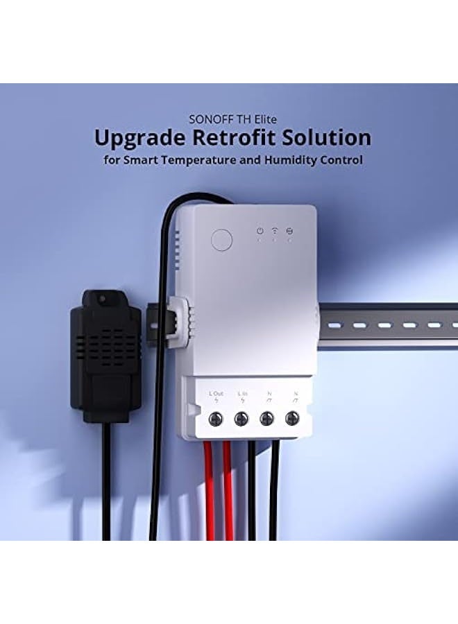 THR320 Origin Smart Temperature and Humidity Monitoring Switch,Compatible with Alexa  Google,RJ9 4P4C Interface - Image 2