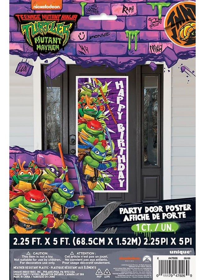 Unique Teenage Mutant Ninja Turtles Birthday Door Poster - 27" x 60", 1 Count | Eye-catching Party Decoration for Kid's Parties - Image 3