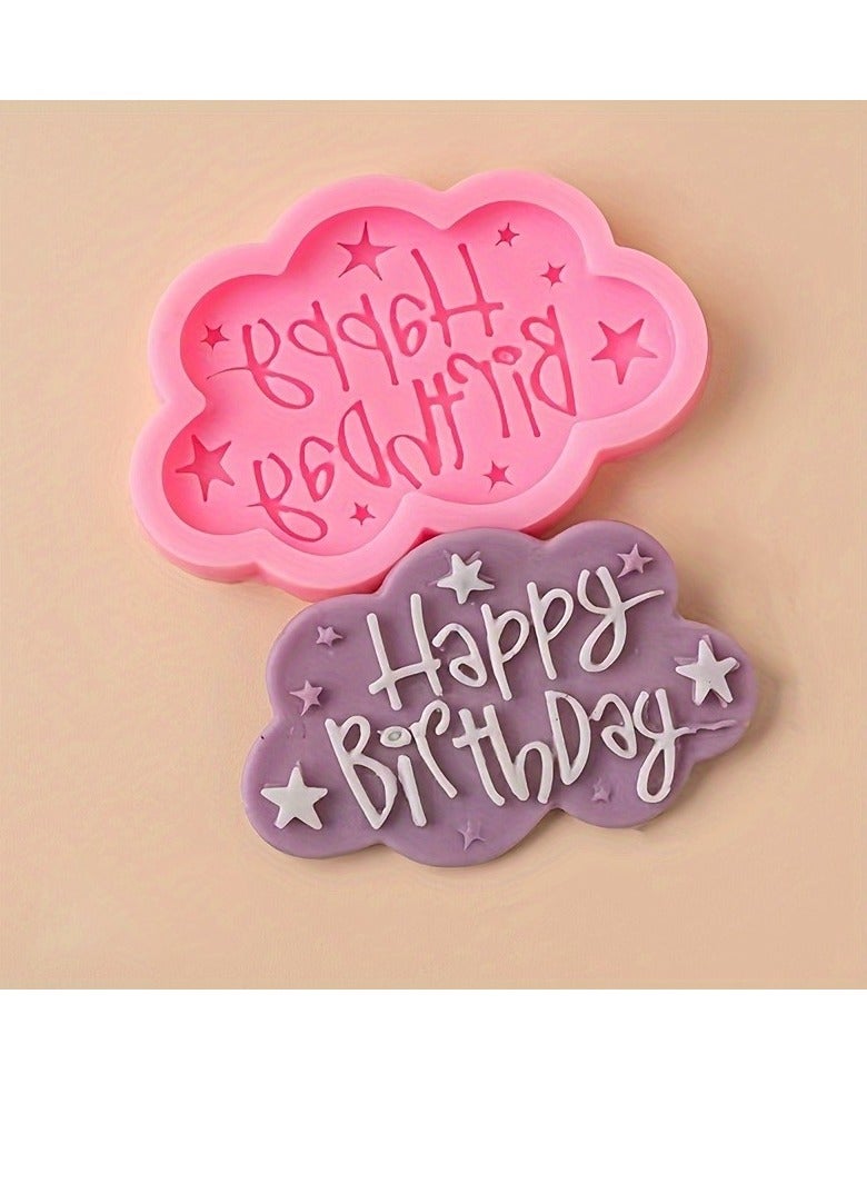 Silicone Mold for Chocolate Happy Birthday Mousse DIY Cake Letter and Number Candies Home Kitchen Baking Tool - Image 1