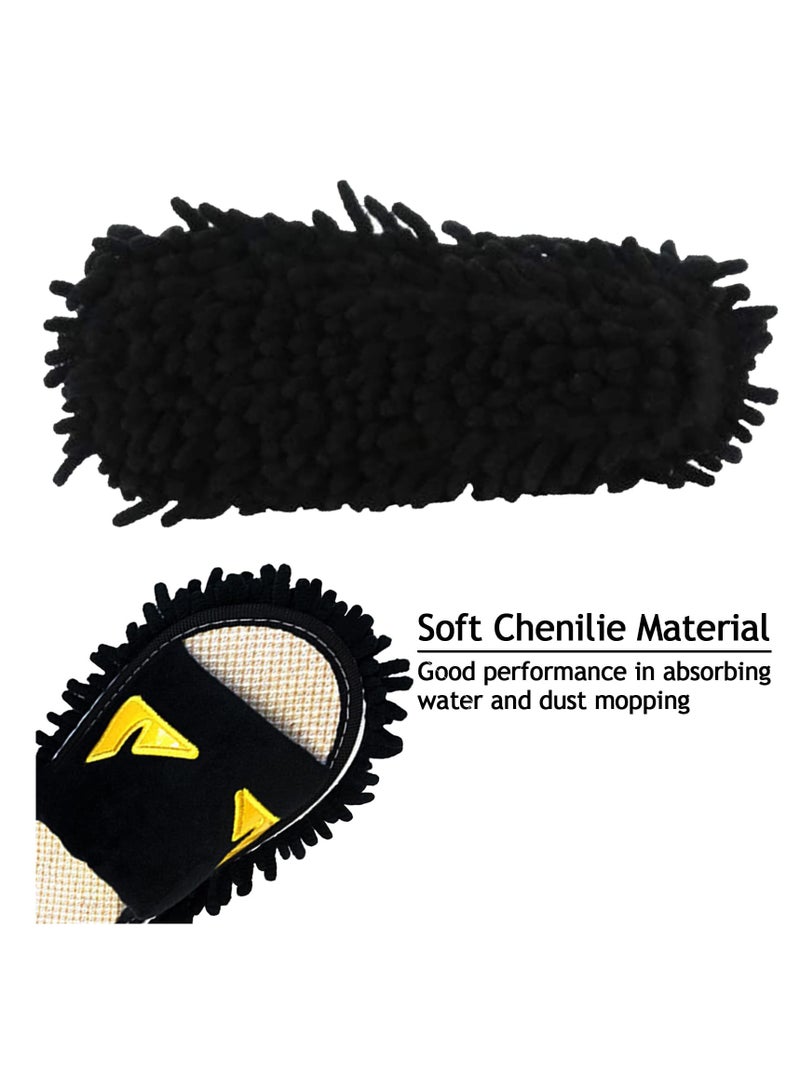 Excefore Microfiber Slipper, Floor Dusting Mop Slippers for House Cleaning, Washable Detachable Mopping Slipper for Men and Women, Anti-slip Shoes, Office Kitchen Floor Dust Tool - Image 3