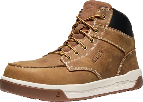 KEEN Utility أحذية العمل المتوسطة الارتفاع للرجال من كين يوتيليتي، برباط مركب، جلد متين، بلجيكي/صمغ، 8 EE - Image 1