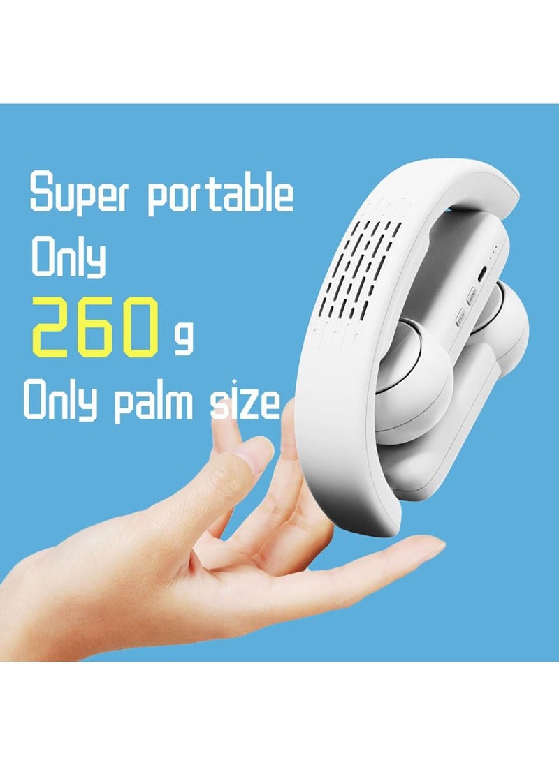 DMG TECH Portable Neck Fan, Vaneless Semiconductor Cooling Neck Fan,Collapsible Cooling Suspension Neck Fan, 3-speed 2-mode Noise-free Strong Airflow Neck Fan, Suitable for Outdoor Travel  - Image 3