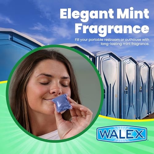 Walex Bio-Pak Black Holding Tank Deodorizer & Waste Digester Drop-Ins - Advanced Enzyme Formula for Rapid Breakdown of Waste & Paper, Removes Odors & Cleans Tank, Biocide Free - Mint, 50-Pack - Image 2