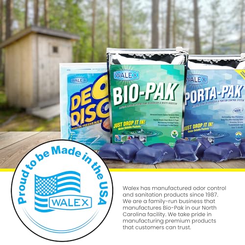 Walex Bio-Pak Black Holding Tank Deodorizer & Waste Digester Drop-Ins - Advanced Enzyme Formula for Rapid Breakdown of Waste & Paper, Removes Odors & Cleans Tank, Biocide Free - Mint, 50-Pack - Image 5