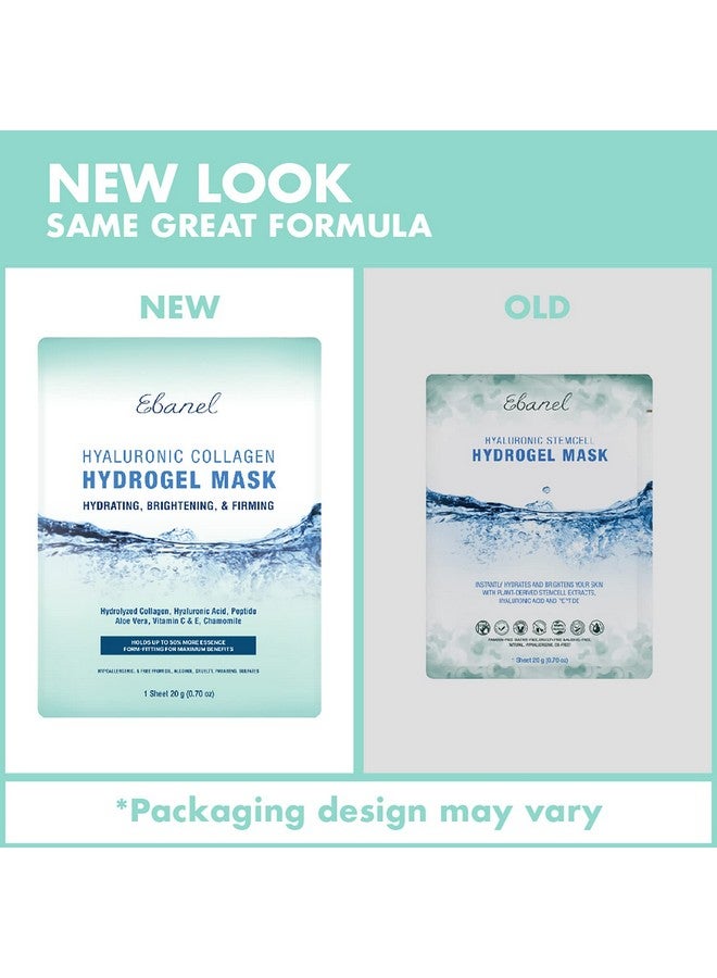 Ebanel 5Pack Hydrogel Collagen Mask For Face Instant Brightening Hydrating Face Mask Sheet Mask For Firming Lifting Anti Aging Anti Wrinkle With Hyaluronic Acid Peptide Aloe Vera Vitamin C & E - Image 5