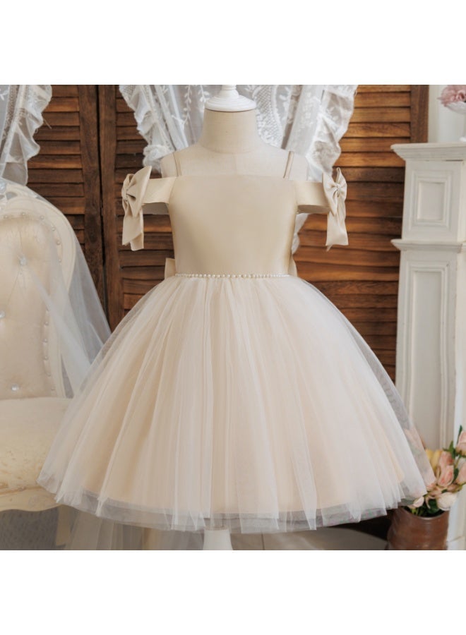 دوكو طفل فتاة الأميرة فستان - بلا أكمام الدانتيل توبو فستان الحزب للأطفال الصغار، فستان عيد ميلاد، فستان التول، فتيات فروك، الأطفال فستان الطفل، فستان Bowknot، 90 سم (0-3Y) - Image 1