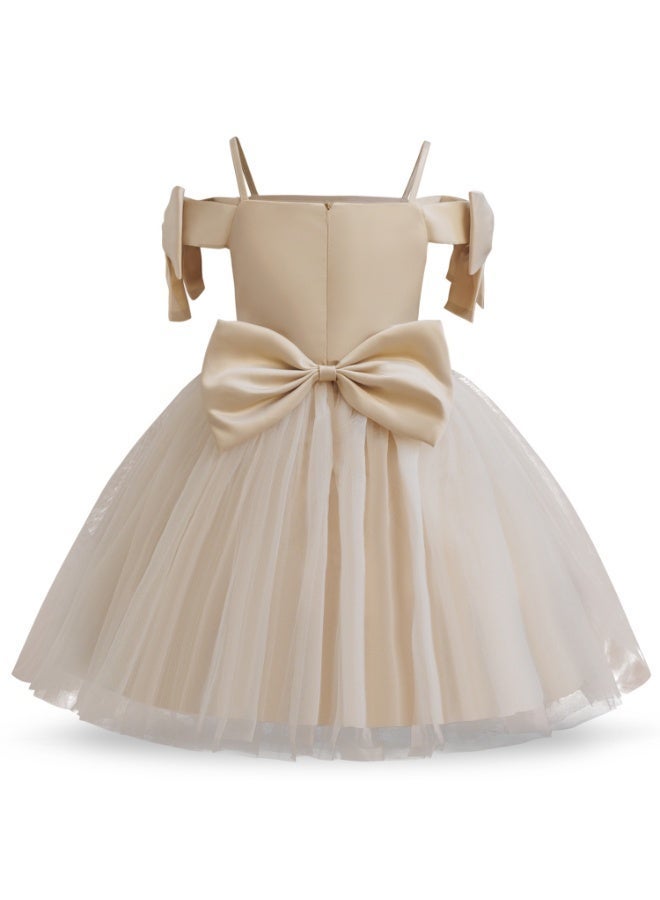 دوكو طفل فتاة الأميرة فستان - بلا أكمام الدانتيل توبو فستان الحزب للأطفال الصغار، فستان عيد ميلاد، فستان التول، فتيات فروك، الأطفال فستان الطفل، فستان Bowknot، 90 سم (0-3Y) - Image 2