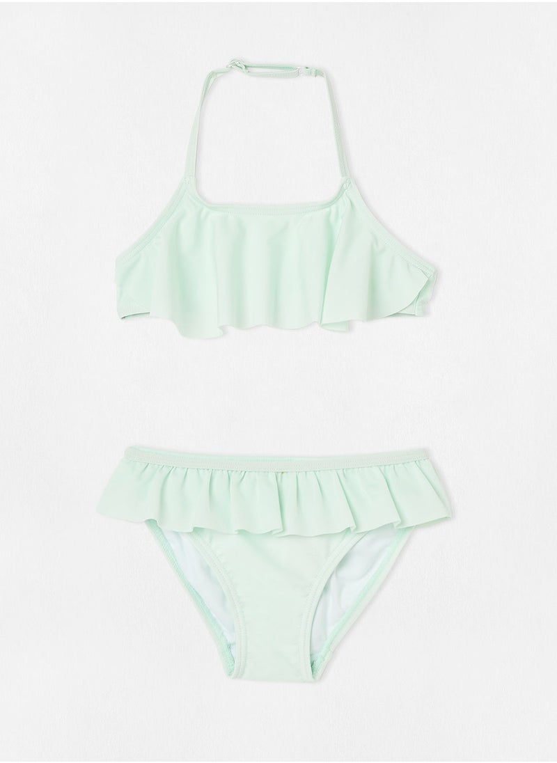NAME IT - Girls Frilly Halter Bikini - Image 1