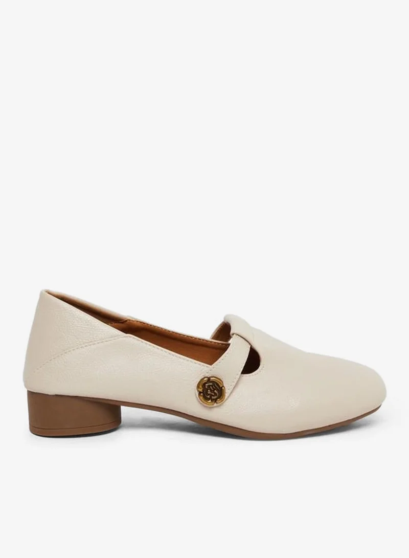 تايك تو حذاء بتفاصيل زهور وكعب بلوك