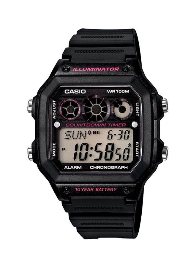 CASIO Men Water Resistant Digital Watch AE-1300WH-1A2VEF - 45 mm - Black - Image 1