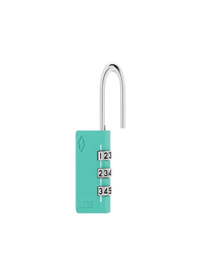Zarker XD35 Combination Lock, 3-Digit Padlock for School, Gym, Sports Locker Lock, Fence, Toolbox, Case, Outdoor, Hasp Storage (1-Pack, Emerald) - Image 2