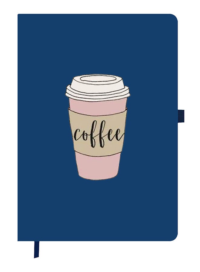 Theodor Designer A5 Thick Blue Hardcover Notebook Coffee - Image 1