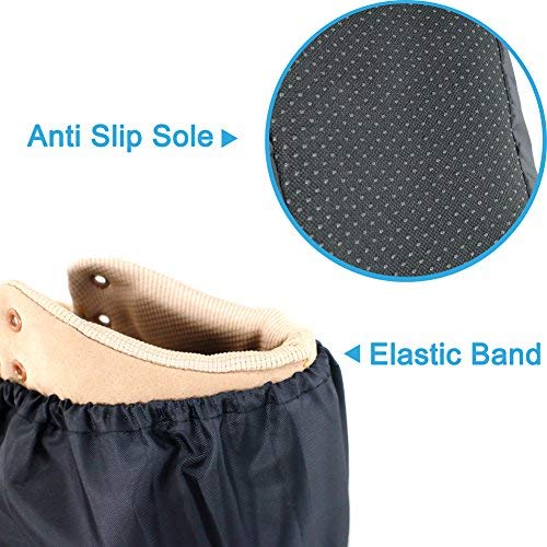 LINKEASE Reusable Boot & Shoe Covers Water Resistant Non Skid and Washable for Real Estate Contractors to Keep Floors Carpets Footwear and Rooms Clean - 5 Pairs (Large, Black) - Image 4