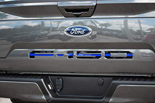 Eurosport Daytona Compatible with 20182020 Ford F150 Rear Bumper Letters Blue Line