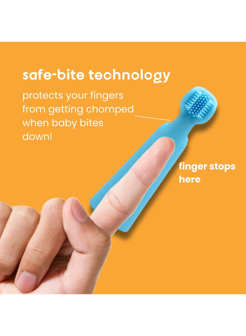 oogiebear Baby Finger Brush & Tongue Scraper - Gentle Oral Care, Soft Silicone, BPA-Free, for Infants & Toddlers - Image 2