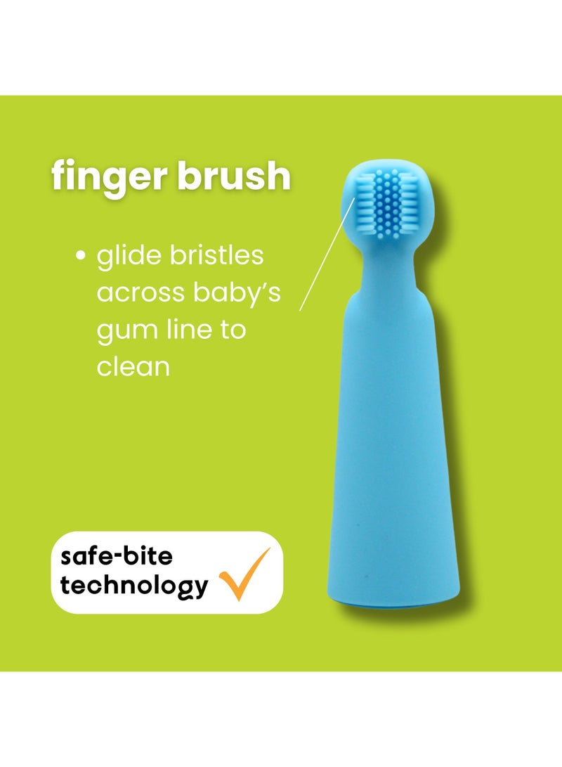 oogiebear Baby Finger Brush & Tongue Scraper - Gentle Oral Care, Soft Silicone, BPA-Free, for Infants & Toddlers - Image 3