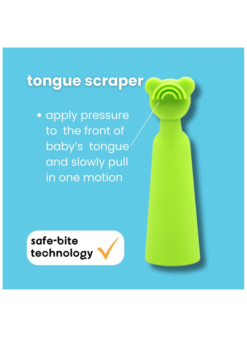 oogiebear Baby Finger Brush & Tongue Scraper - Gentle Oral Care, Soft Silicone, BPA-Free, for Infants & Toddlers - Image 4