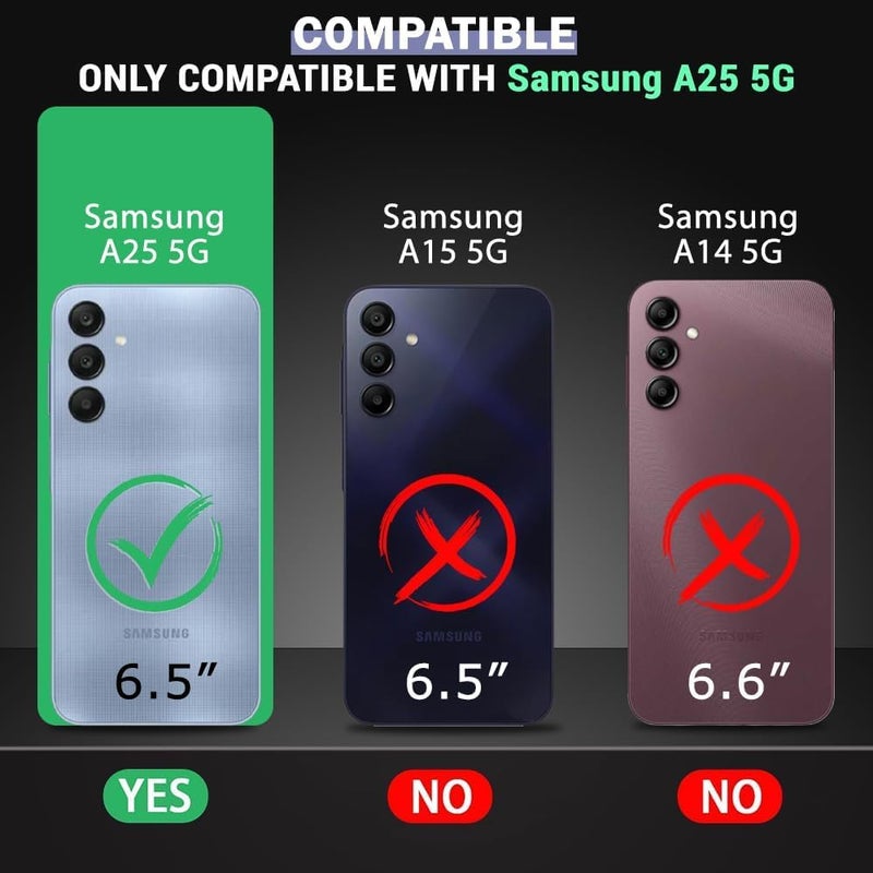 ShieldTech Back Cover Case for Samsung Galaxy A25 5G | Sliding Camera Shield | Black Stereoscopic Stand | 360 Degree Protection Mobile Phone Case Cover for Samsung Galaxy A 25 / A25 5G | PC, Black - Image 5