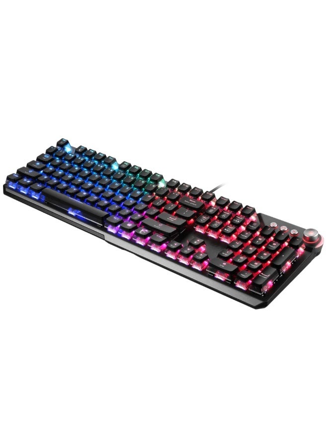 MSI Vigor GK71 Sonic RGB Gaming Keyboard – Blue Mechanical Switches, English & Arabic Layout, Per-Key RGB Lighting, Aircraft-Grade Aluminum Top, Dedicated Media Controls, USB Wired – Black - Image 2