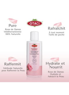 OTACI OTACI Rose Passion 100% Natural Rose Water Hydrating Toner, Facial Skin Moisturizer Hydrating Natural Cleanser  - Image 2