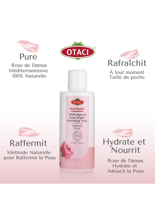 OTACI Rose Passion 100% Natural Rose Water Hydrating Toner, Facial Skin Moisturizer Hydrating Natural Cleanser - Image 2