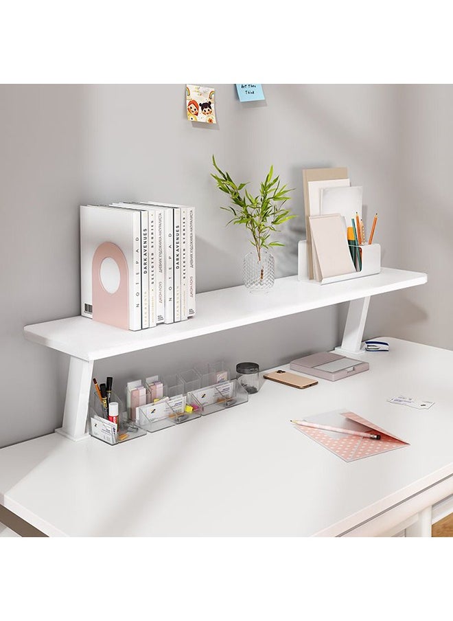 Monitor Stand Book Stand Clamp On Desk Shelf 60cm Desk Extension Shelf Organizer Adjustable Desk Extender Side Table Single Layer Above Storage Shelf