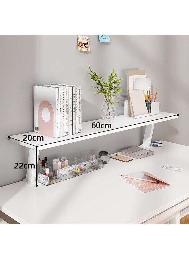 Monitor Stand Book Stand Clamp On Desk Shelf 60cm Desk Extension Shelf Organizer Adjustable Desk Extender Side Table Single Layer Above Storage Shelf