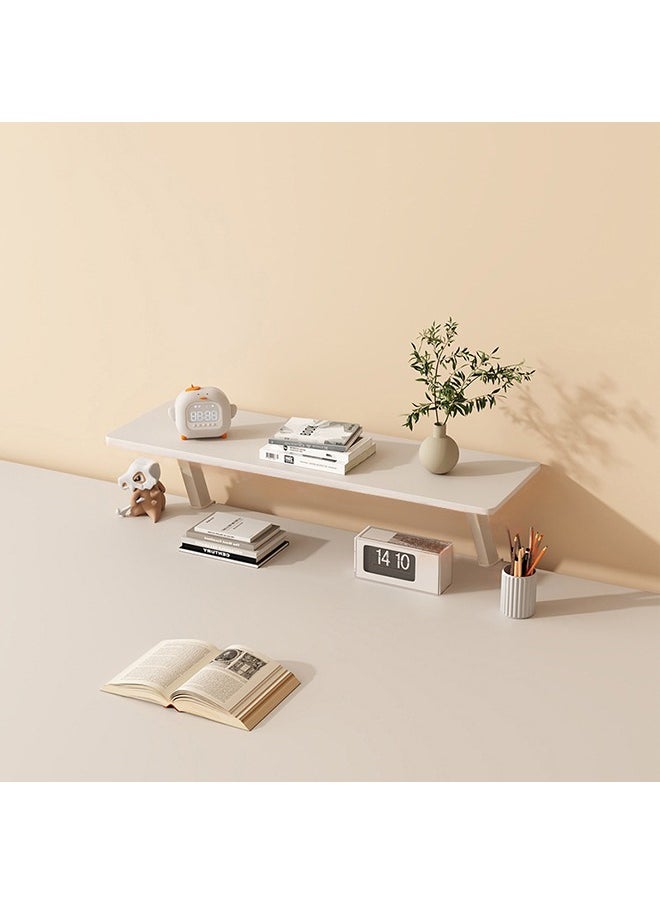 Monitor Stand Book Stand Clamp On Desk Shelf 60cm Desk Extension Shelf Organizer Adjustable Desk Extender Side Table Single Layer Above Storage Shelf