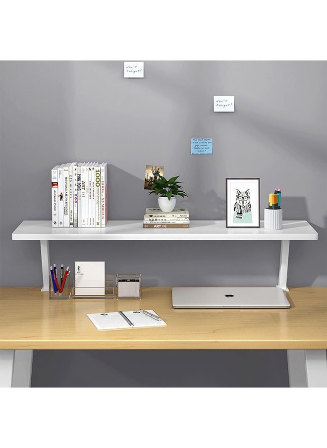 Monitor Stand Book Stand Clamp On Desk Shelf 60cm Desk Extension Shelf Organizer Adjustable Desk Extender Side Table Single Layer Above Storage Shelf