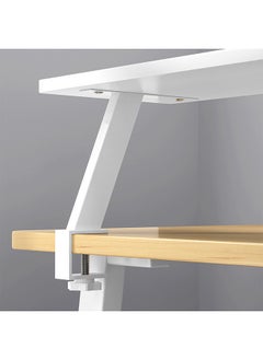 XiuWoo Monitor Stand Book Stand Clamp On Desk Shelf 60cm Desk Extension Shelf Organizer Adjustable Desk Extender Side Table Single Layer Above Storage Shelf  - Image 3