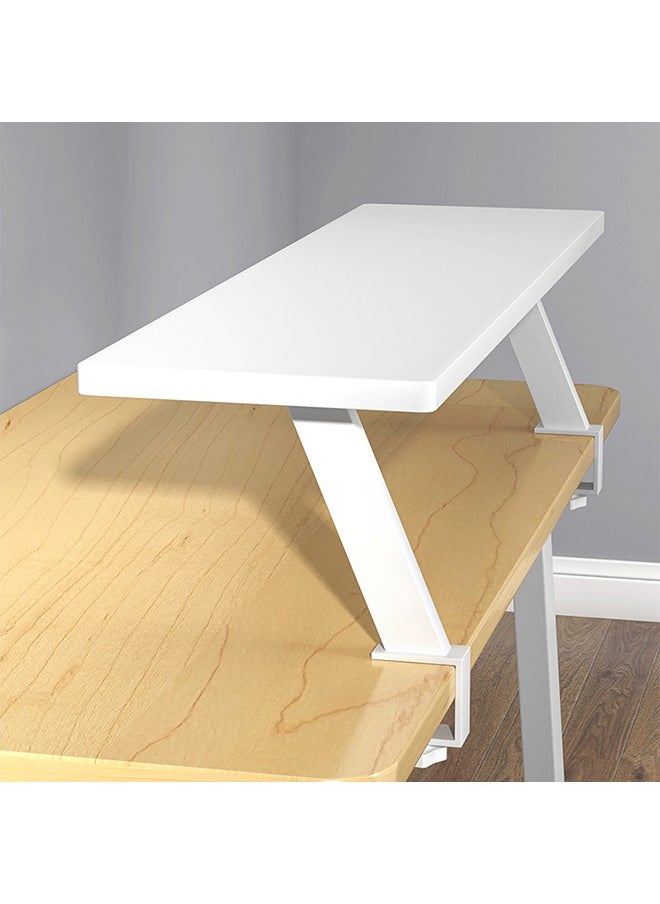 Monitor Stand Book Stand Clamp On Desk Shelf 60cm Desk Extension Shelf Organizer Adjustable Desk Extender Side Table Single Layer Above Storage Shelf