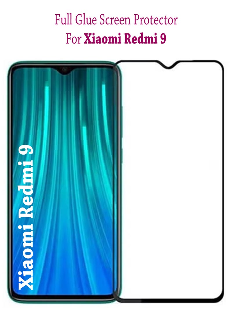 Xiaomi Redmi 9 Screen Protector | Tempered Glass Screen Protector Full HD Quality With Anti-Scratch Edge to Edge Coverage Including Easy Installation Kit - Black - Image 1