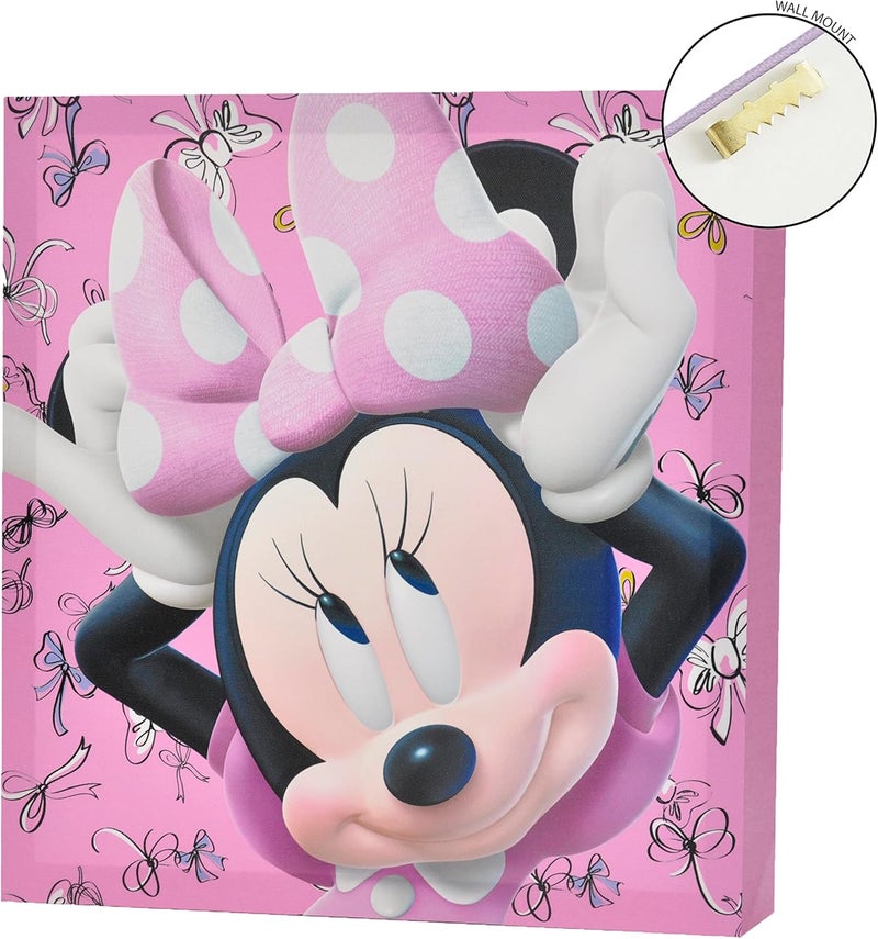 IDEA NUOVA Disney Minnie Mouse 4 Piece Canvas Wall Art, Children's Home Décor - Image 3