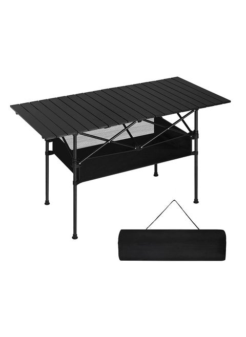 Large Foldable Table,Portable Camping Table,Picnic Table,Backpacking Table with Storage Waterproof Pocket, 95 * 55 * 50cm