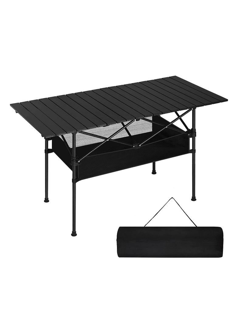 Generic - Large Foldable Table,Portable Camping Table,Picnic Table,Backpacking Table with Storage Waterproof Pocket, 95 * 55 * 50cm - Image 1