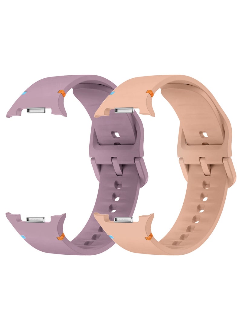 2Packs Sport Band for Galaxy Watch 8 40mm 44mm and Watch 8 Classic 46mm, Silicone Replacement Strap, M/L Size - Image 1