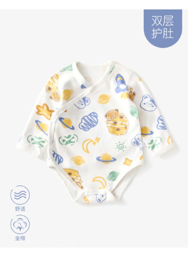 Doxiluka Class A Pure Cotton Newborn Clothes Spring/autumn Baby Onesies Long Sleeve Infant Sleepwear Romper Triangle Crawling Suit - Image 1
