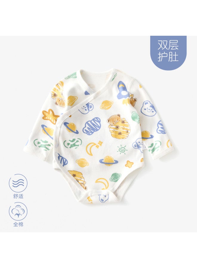 Doxiluka Class A Pure Cotton Newborn Clothes Spring/autumn Baby Onesies Long Sleeve Infant Sleepwear Romper Triangle Crawling Suit - Image 2