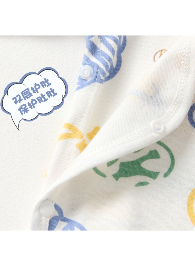 Doxiluka Class A Pure Cotton Newborn Clothes Spring/autumn Baby Onesies Long Sleeve Infant Sleepwear Romper Triangle Crawling Suit - Image 4