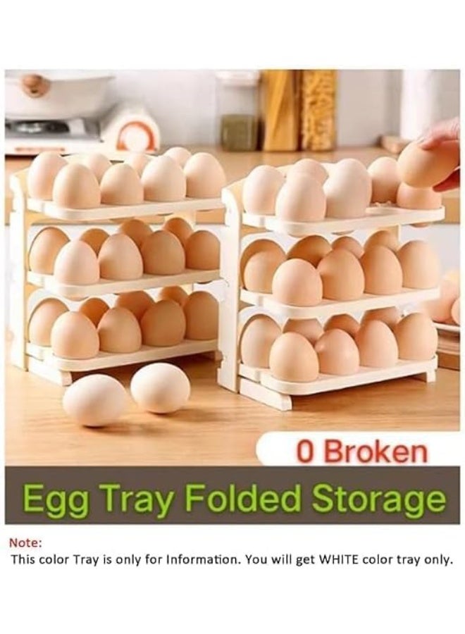 Trends 2025, only with us!  The new egg organizer For the first time in Egypt and exclusively! Foldable stand holds 24 eggs Code 3121 - Image 1