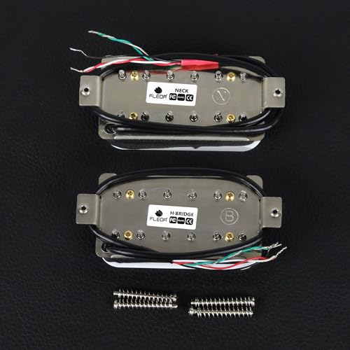 FLEOR Neck+Bridge Pickup Set Ceramic Double Coil Humbucker Pickups for Electric Guitar Pickup Replacement-White - Image 4