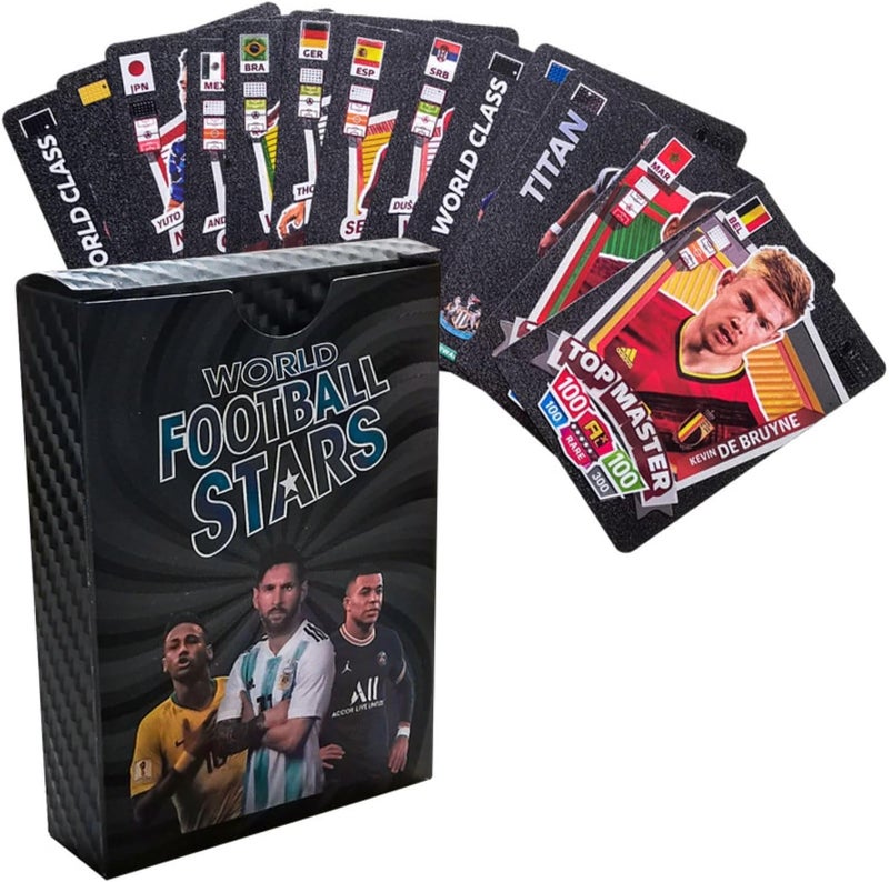 Football Star Cards Set of 55 (Black)