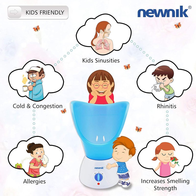 Newnik جهاز بخار الوجه نيو نيك V108 لجهاز بخار الوجه لنزلات البرد والسعال مع ضمان لمدة سنة - Image 4